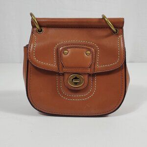 Coach Leather Mini Willis Royal Brown Cognac Cross Body & Tassel Bag F1269-19886